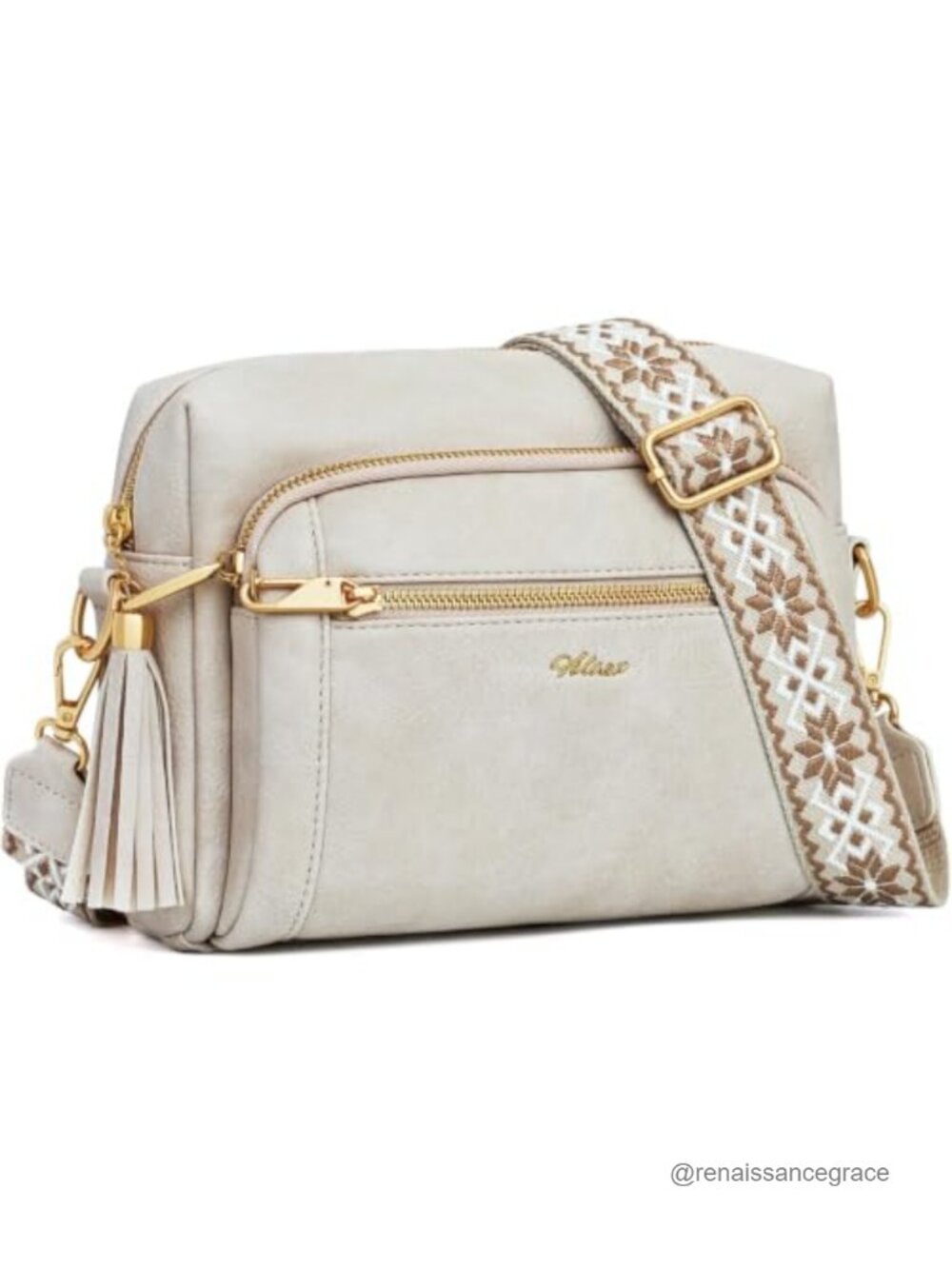 Vegan Faux Leather Crossbody Bag Anti-Theft Purses Women Multi-Pocket